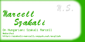 marcell szakali business card